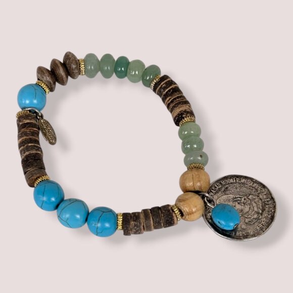 (2/$20) Envious Beaded Stretch Bracelet - Picture 5 of 6